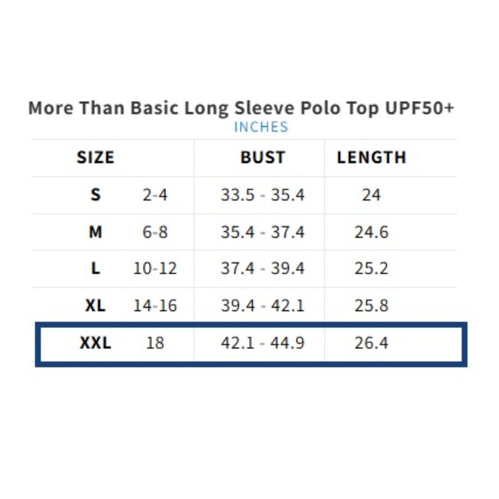 Acegolfs More Than Basic Long Sleeve Polo Top UPF50+, XXL - Picture 7 of 9
